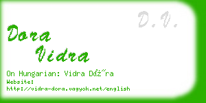dora vidra business card